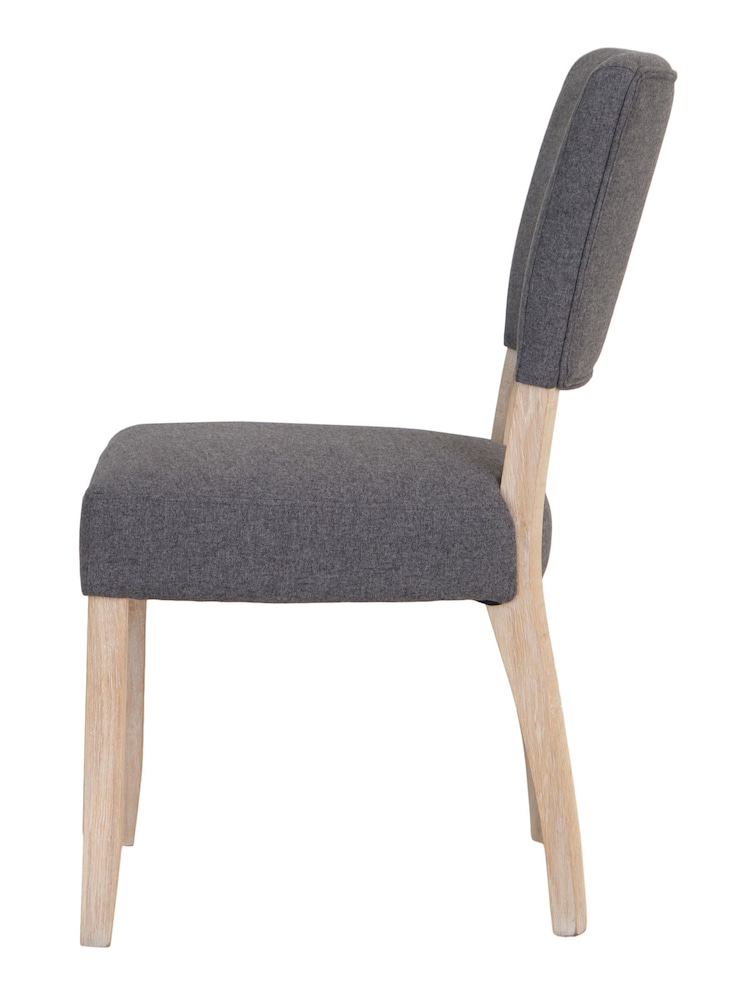 K Interiors Grey Clermont Dining Chairs Pair - Image 5 of 5