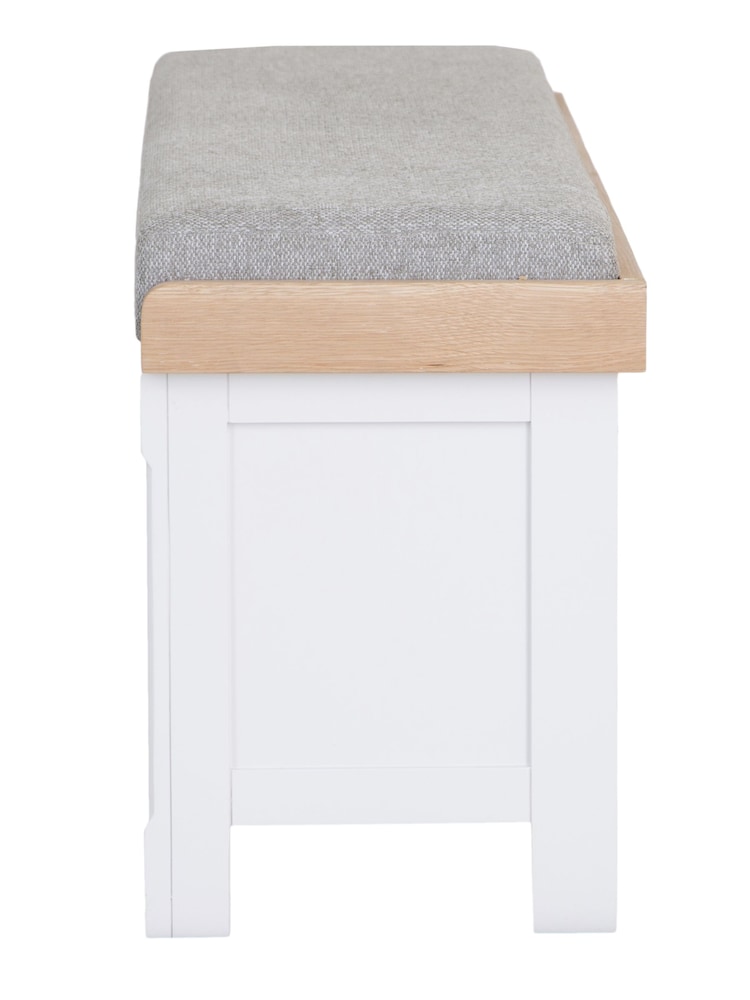 K Interiors White Clermont Corner Hall Bench - Image 1 of 6 K Interiors White Clermont Corner Hall Bench - Image 1 of 6