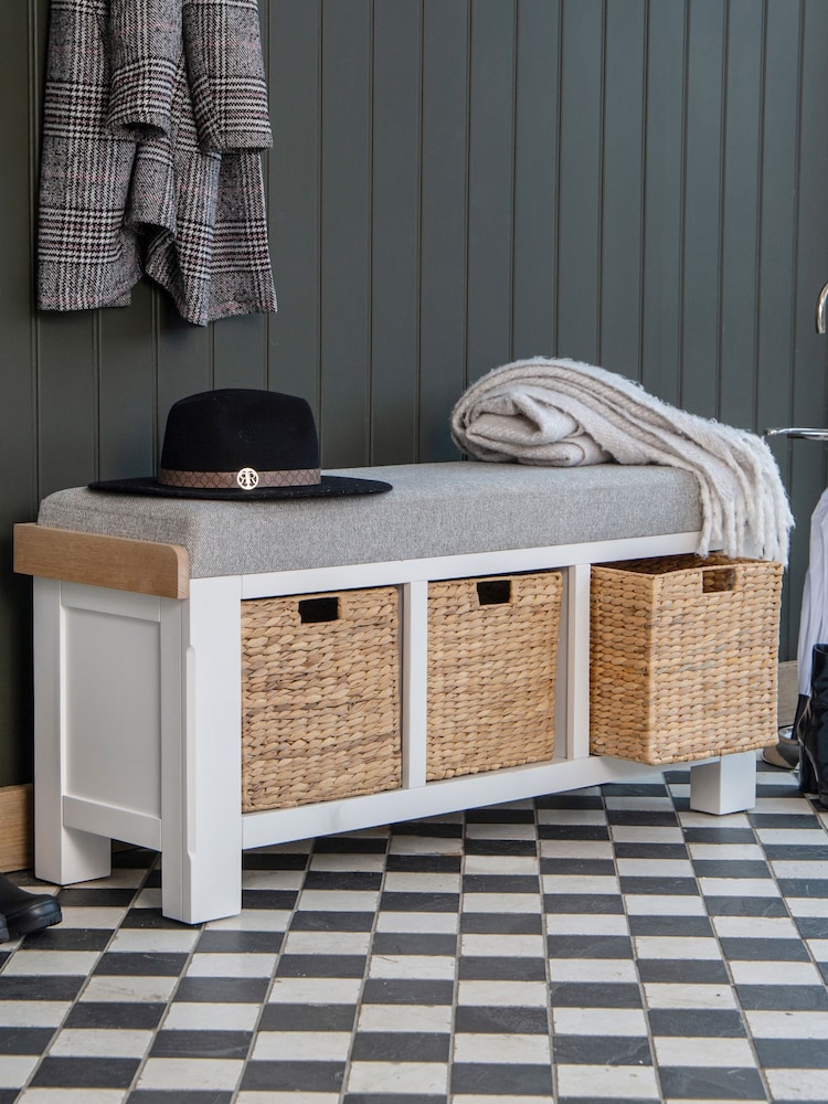 K Interiors White Clermont Corner Hall Bench - Image 6 of 6 K Interiors White Clermont Corner Hall Bench - Image 6 of 6