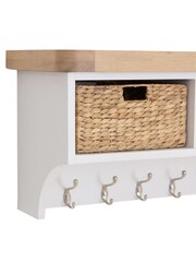 K Interiors White Clermont Large Hall Bench Top - Image 4 of 6