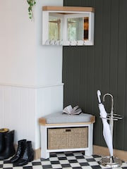 K Interiors White Clermont Corner Hall Bench Top - Image 1 of 6