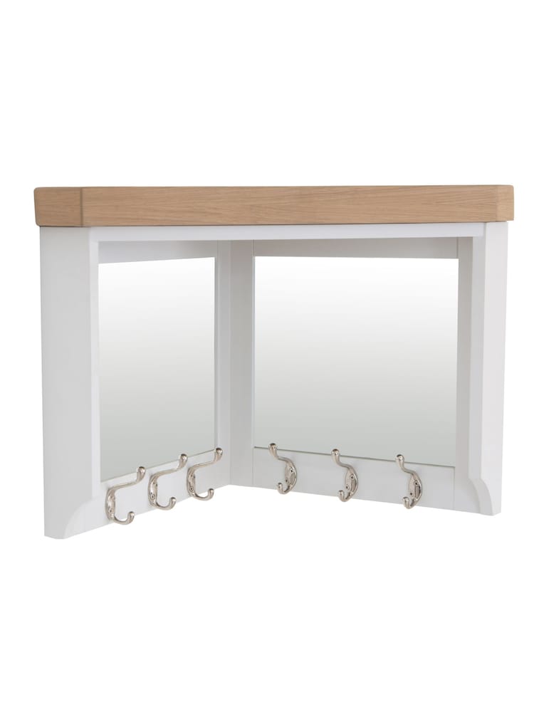 K Interiors White Clermont Corner Hall Bench Top - Image 2 of 6
