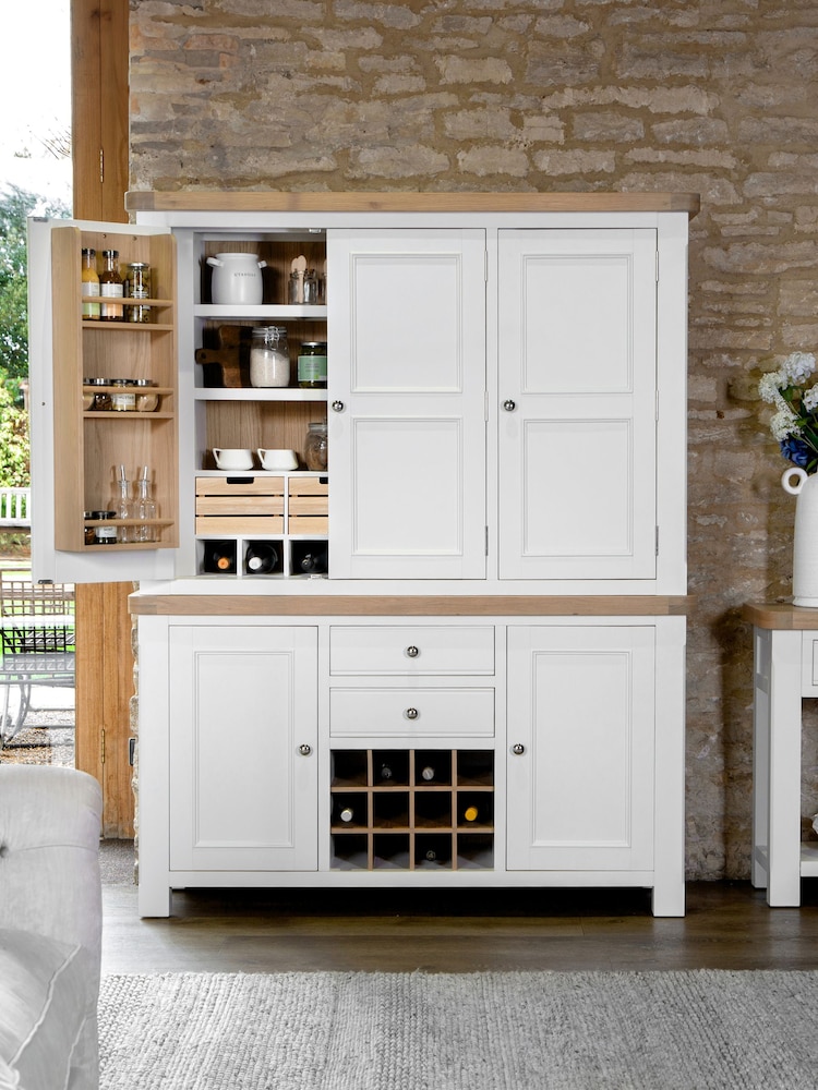 K Interiors White Clermont Triple Larder Unit Top - Image 1 of 6