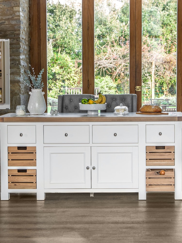 K Interiors White Clermont Kitchen Large Island - Image 1 of 6