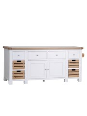 K Interiors White Clermont Kitchen Large Island - Image 2 of 6