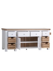 K Interiors White Clermont Kitchen Large Island - Image 3 of 6