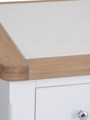 K Interiors White Clermont Kitchen Large Island - Image 4 of 6