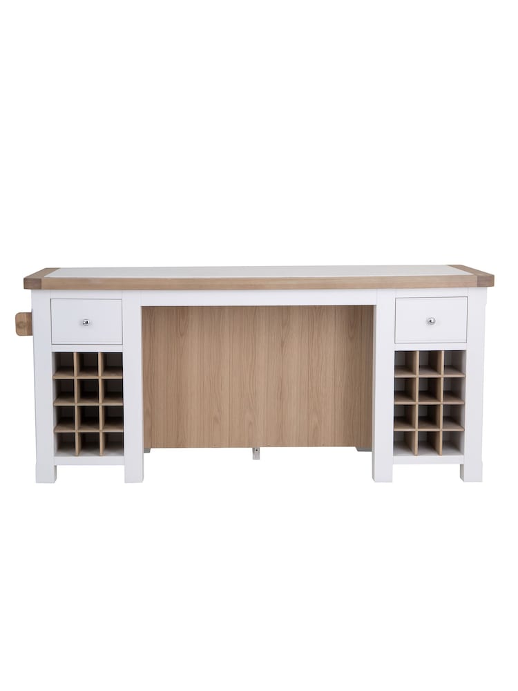 K Interiors White Clermont Kitchen Large Island - Image 6 of 6