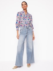 Boden Blue High Rise Wide Leg Jeans - Image 2 of 7