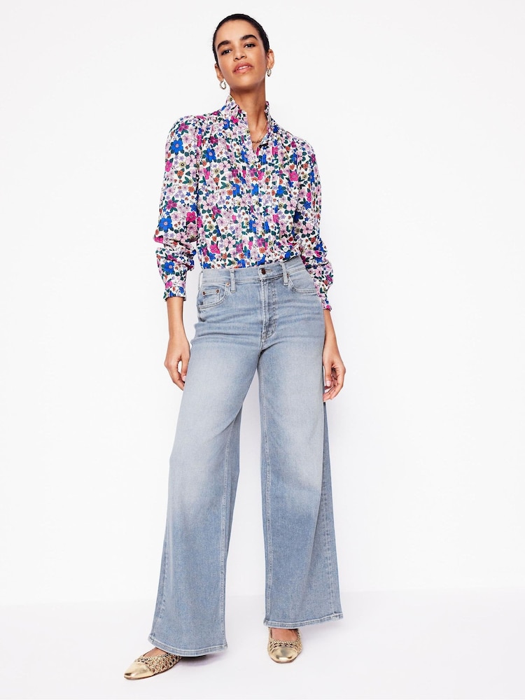 Boden Blue High Rise Wide Leg Jeans - Image 2 of 7