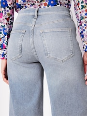 Boden Blue High Rise Wide Leg Jeans - Image 3 of 7