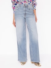 Boden Blue High Rise Wide Leg Jeans - Image 4 of 7