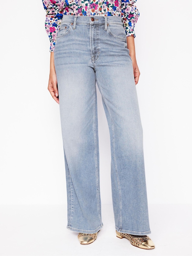 Boden Blue High Rise Wide Leg Jeans - Image 4 of 7