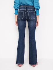 Boden Dark Blue High Rise Slim Flare Jeans - Image 3 of 6