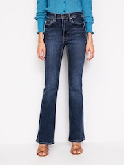 Boden Dark Blue High Rise Slim Flare Jeans - Image 4 of 6