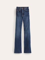 Boden Dark Blue High Rise Slim Flare Jeans - Image 6 of 6