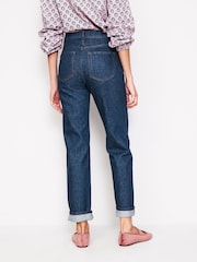 Boden Blue Navy 100% Cotton High Rise Straight Leg Jeans - Image 2 of 7