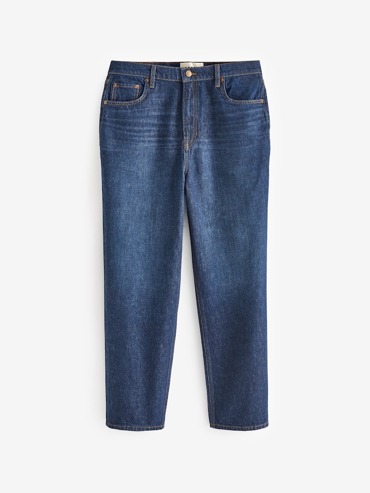 Boden Blue Navy 100% Cotton High Rise Straight Leg Jeans - Image 7 of 7