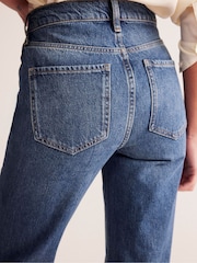 Boden Blue 100% Cotton High Rise Straight Leg Jeans - Image 5 of 7