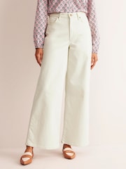 Boden White High Rise Wide Leg Jeans - Image 2 of 7