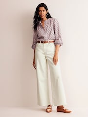 Boden White High Rise Wide Leg Jeans - Image 3 of 7