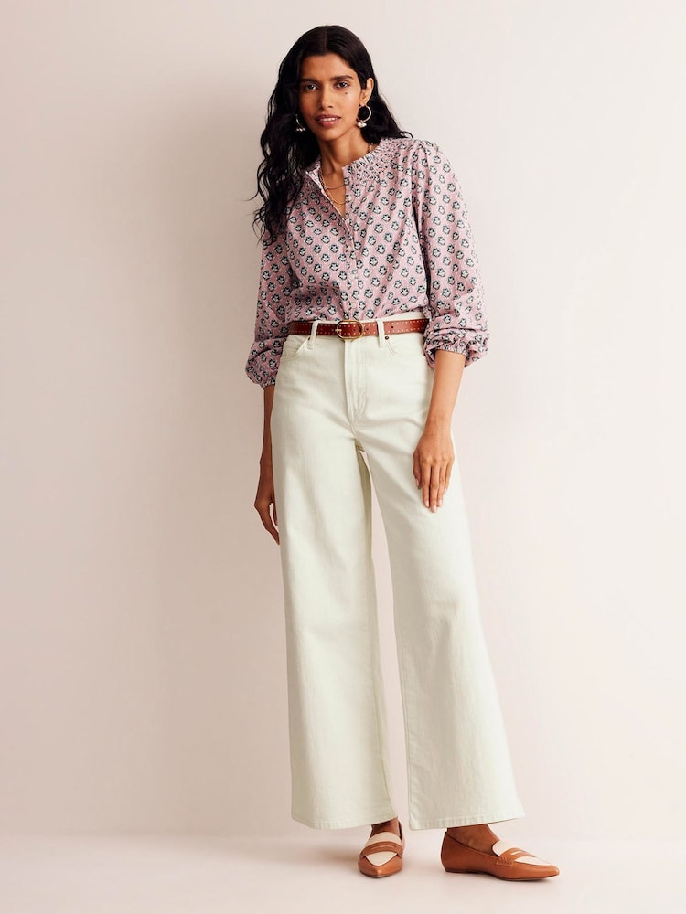Boden White High Rise Wide Leg Jeans - Image 3 of 7