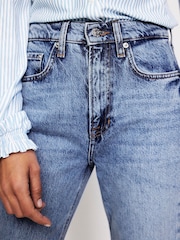 Boden Light Blue 100% Cotton High Rise Straight Leg Jeans - Image 4 of 6