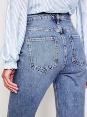 Boden Light Blue 100% Cotton High Rise Straight Leg Jeans - Image 5 of 6