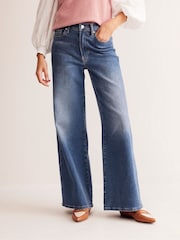 Boden Blue Chrome High Rise Wide Leg Jeans - Image 1 of 6