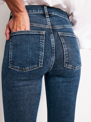 Boden Blue High Rise Slim Flare Jeans - Image 5 of 6