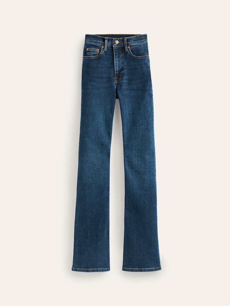 Boden Blue High Rise Slim Flare Jeans - Image 6 of 6