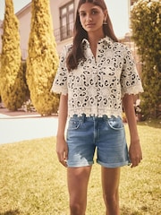 Albastru deschis - Pantaloni scurţi băieţi din denim - Image 1 of 8
