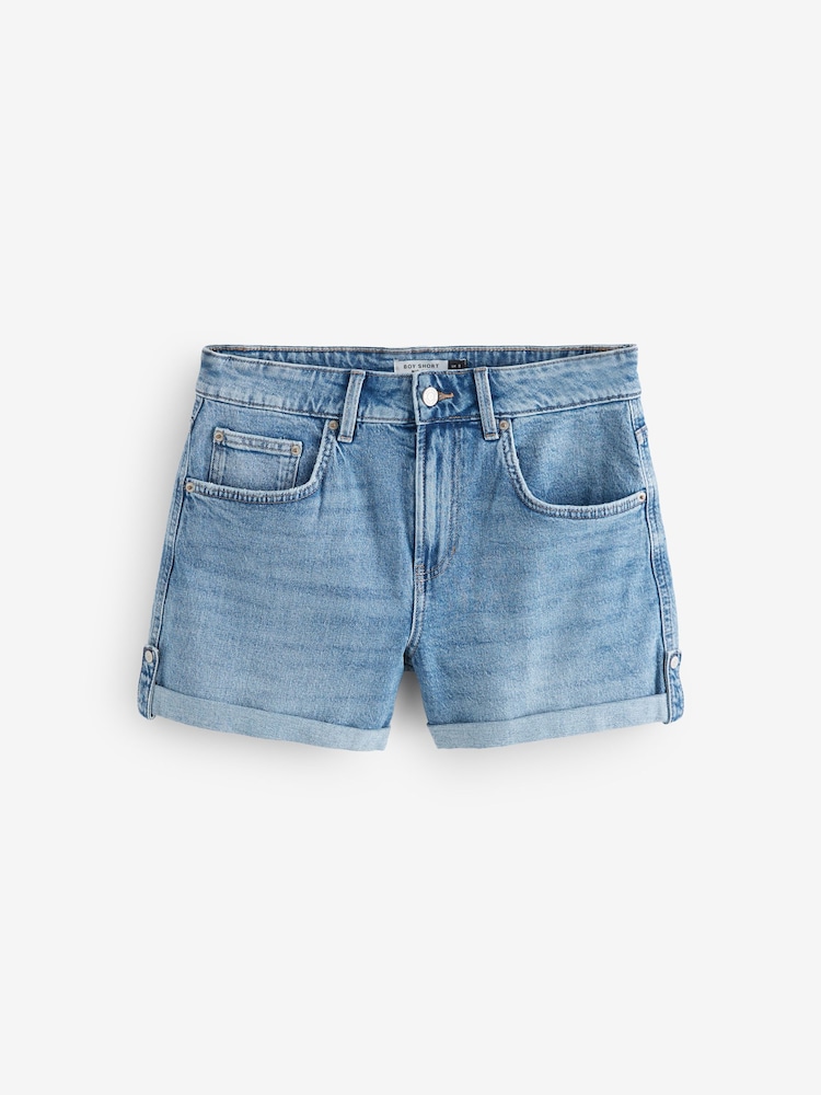 Bleu moyen - Short garçon en jean - Image 6 of 8