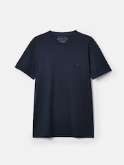 Темно-синий/белый - Joules Everyday Pack of Two Crew Neck T-Shirts - Image 8 of 9