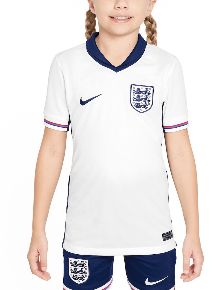 Nike White Blank Jr. Dri-FIT England Stadium Football Shirt - Image 1 of 5