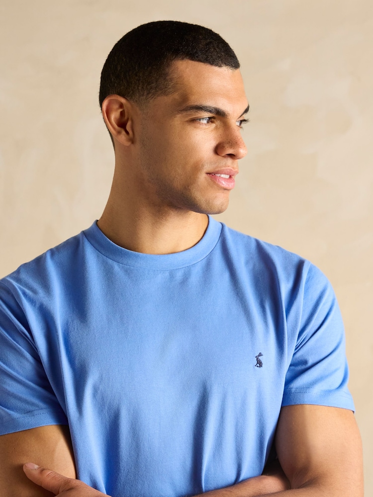 blauw/roze - Joules Everyday Pack of Two Crew Neck T-Shirts - Image 6 of 9