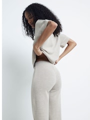 River Island Gold Wide Leg Crochet 100% Cotton Trousers - Image 2 of 6