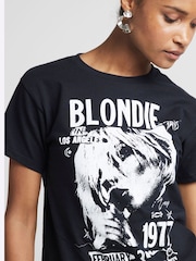 River Island Black 100% Cotton Blondie Graphic T-Shirt - Image 3 of 4