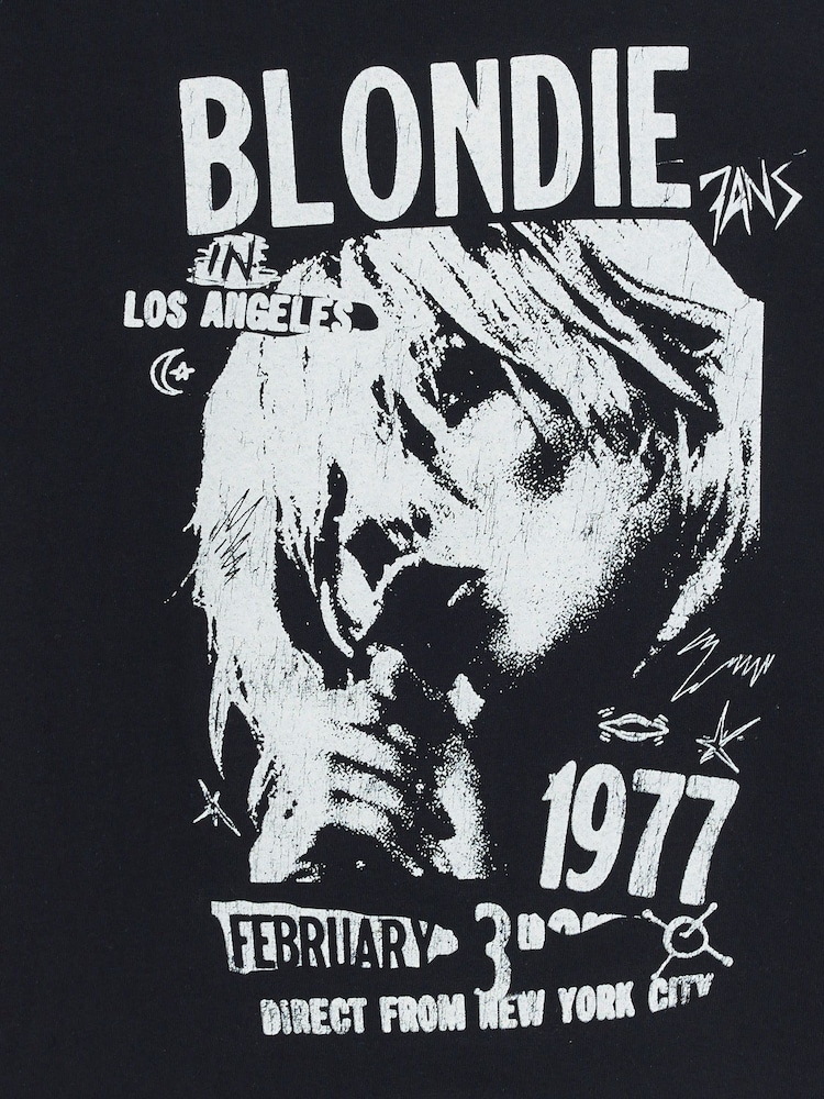 River Island Black 100% Cotton Blondie Graphic T-Shirt - Image 4 of 4