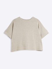 River Island Gold Petite Metallic T-Shirt - Image 5 of 6
