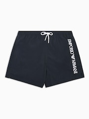 Emporio Armani Swimwear Dark Blue Logo Swim Shorts - Image 3 of 4
