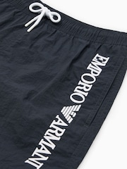 Emporio Armani Swimwear Dark Blue Logo Swim Shorts - Image 4 of 4