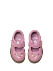 Clarks Pink Standard Fit (F) Flash Berry Toddler Shoes - Image 1 of 7