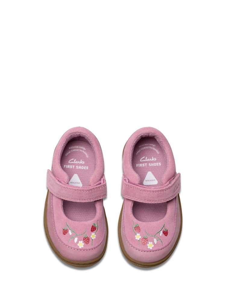 Clarks Pink Standard Fit (F) Flash Berry Toddler Shoes - Image 1 of 7