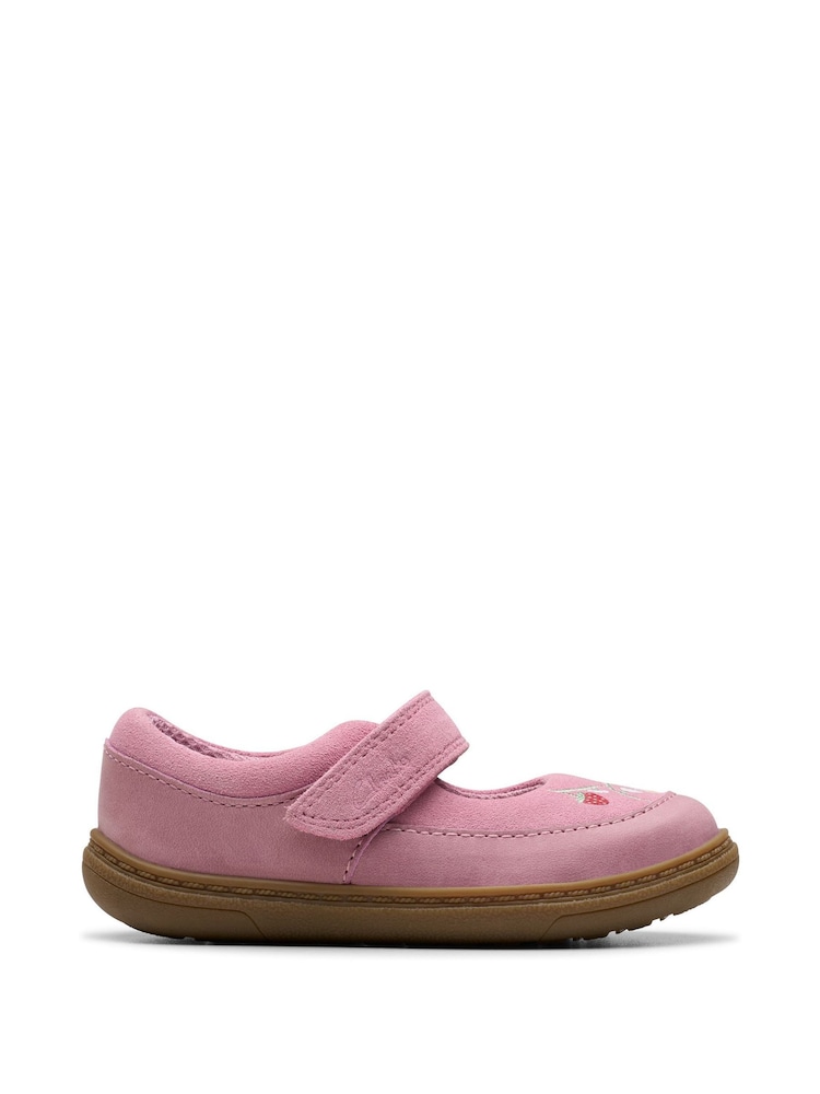Clarks Pink Standard Fit (F) Flash Berry Toddler Shoes - Image 2 of 7