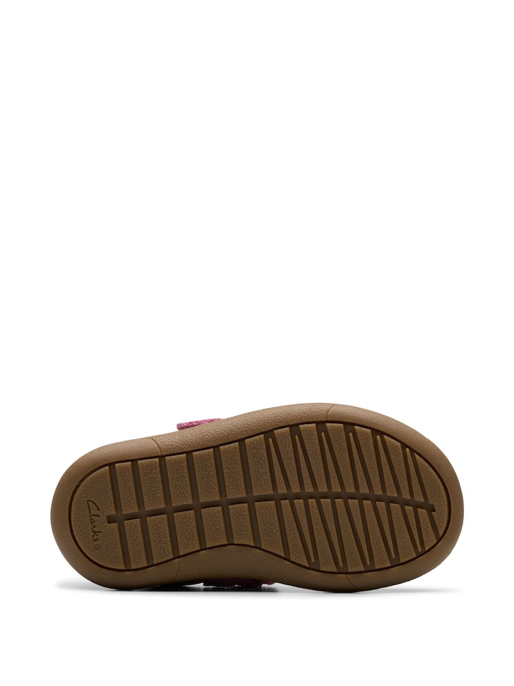 Clarks Pink Standard Fit (F) Flash Berry Toddler Shoes - Image 7 of 7