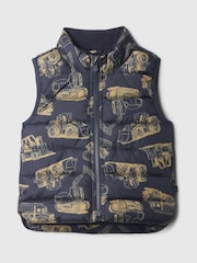 Gap Blue Cold Control Water-Resistant Sleeveless Puffer Gilet (6mths-5yrs) - Image 1 of 4