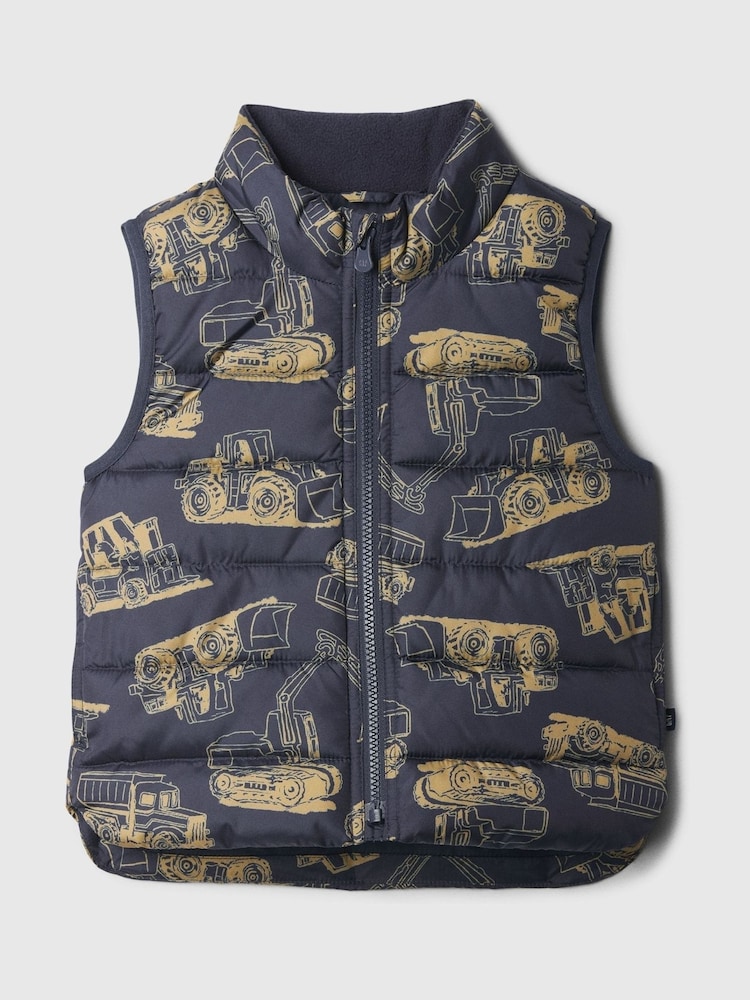Gap Blue Cold Control Water-Resistant Sleeveless Puffer Gilet (6mths-5yrs) - Image 1 of 4