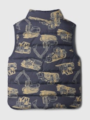 Gap Blue Cold Control Water-Resistant Sleeveless Puffer Gilet (6mths-5yrs) - Image 2 of 4