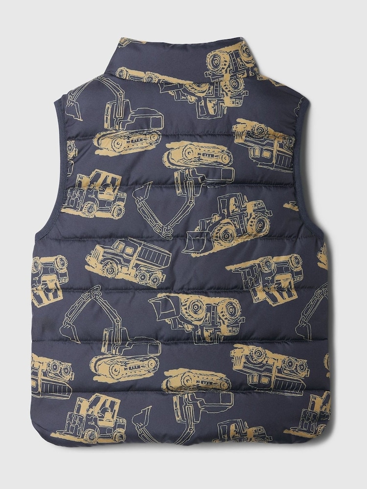 Gap Blue Cold Control Water-Resistant Sleeveless Puffer Gilet (6mths-5yrs) - Image 2 of 4